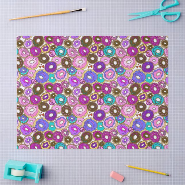 Peace Love and Doughnuts Tissue Paper (Craft)