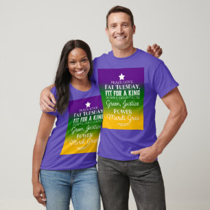 Peace, Love and Fat Tuesday T-Shirt