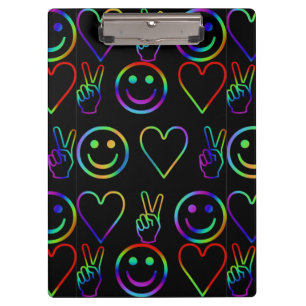 PEACE , LOVE  AND HAPPINESS CLIPBOARD