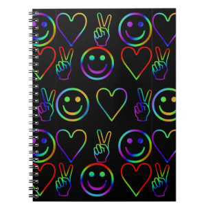 PEACE , LOVE AND HAPPINESS NOTEBOOK