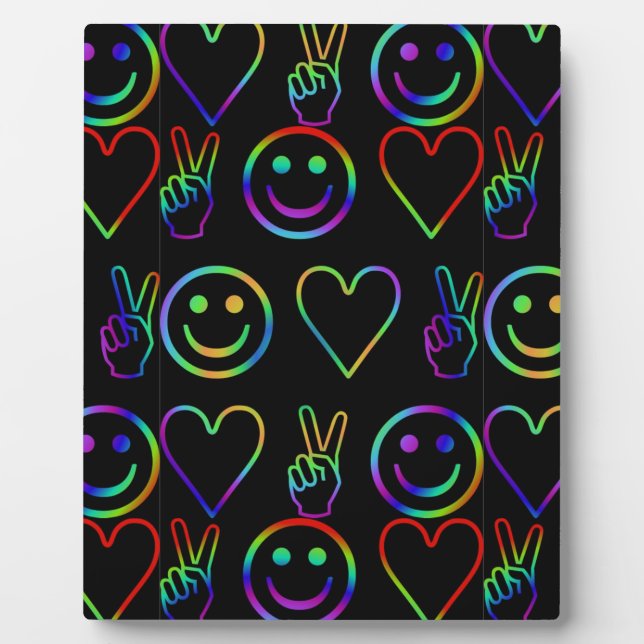 PEACE , LOVE  AND HAPPINESS PLAQUE (Front)