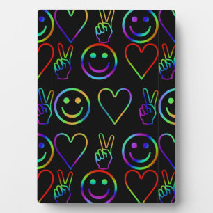 PEACE , LOVE AND HAPPINESS PLAQUE