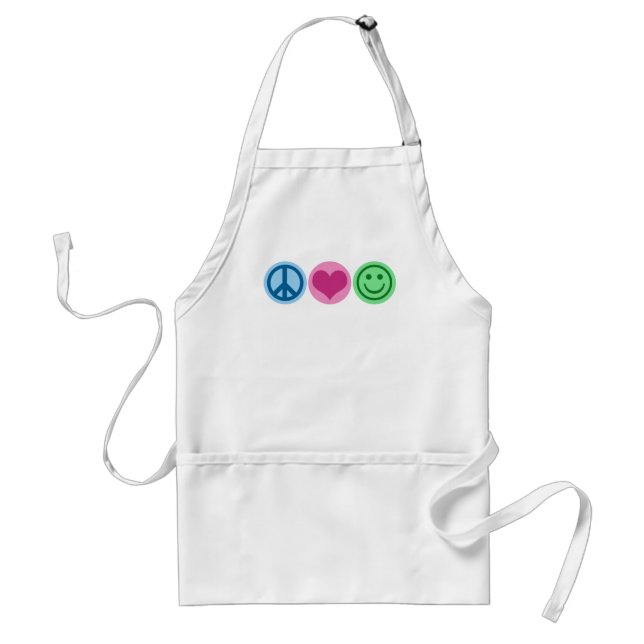 Peace Love and Happiness Standard Apron (Front)