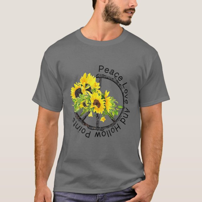 Peace Love And Hollow Points T-Shirt (Front)