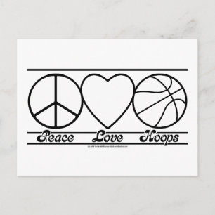 Peace Love and Hoops Postcard