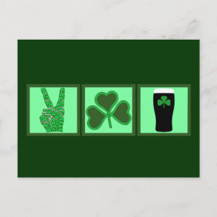 Peace,love and Irish beer Postcard
