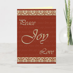 Peace Love And Joy Holiday Card 2