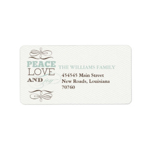 Peace Love and Joy Label