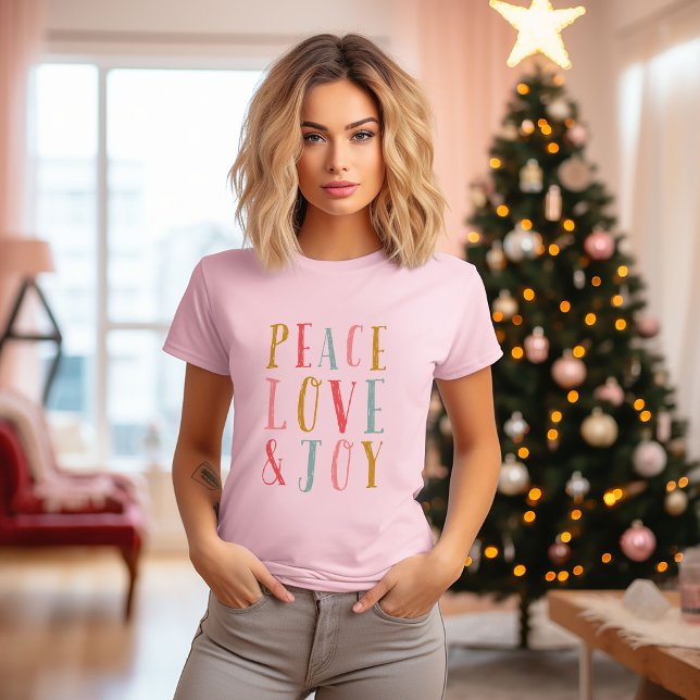 Peace Love and Joy Whimsical Holiday T-Shirt (Creator Uploaded)