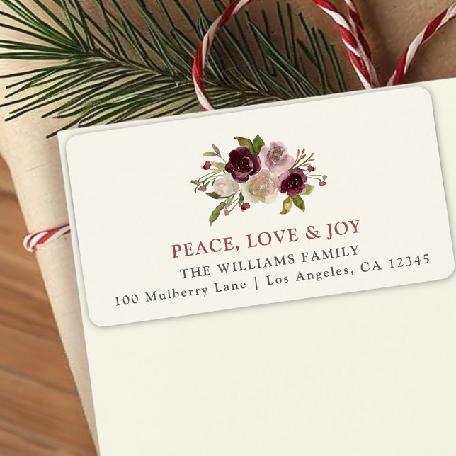 Peace Love and Joy Winter Bouquet Label (Creator Uploaded)