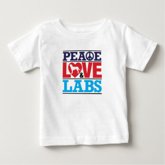 Peace Love and Labs Baby T-Shirt