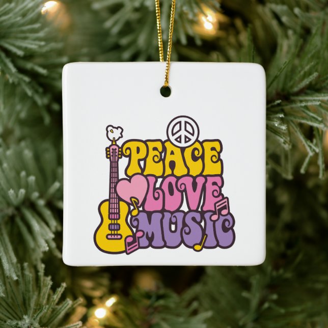 Peace, Love, And Music Ornament (Tree)