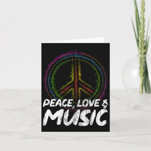 Peace Love And Music Peace  Card