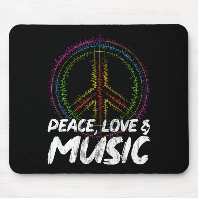 Peace Love And Music Peace  Mouse Pad (Front)