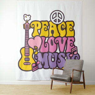 Peace, Love, And Music Tapestry
