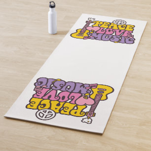 Peace, Love, And Music Yoga Mat