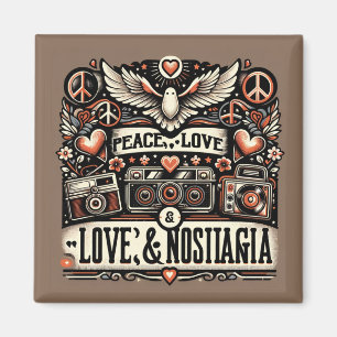 Peace, Love, and Nostalgia: Retro Typography Quote Magnet