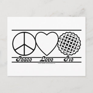Peace Love and Pie Postcard