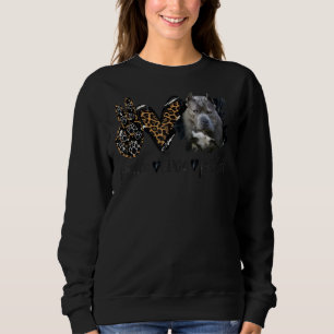 Peace Love And Pitbull Dog With Leopard For Dad Mo Sweatshirt
