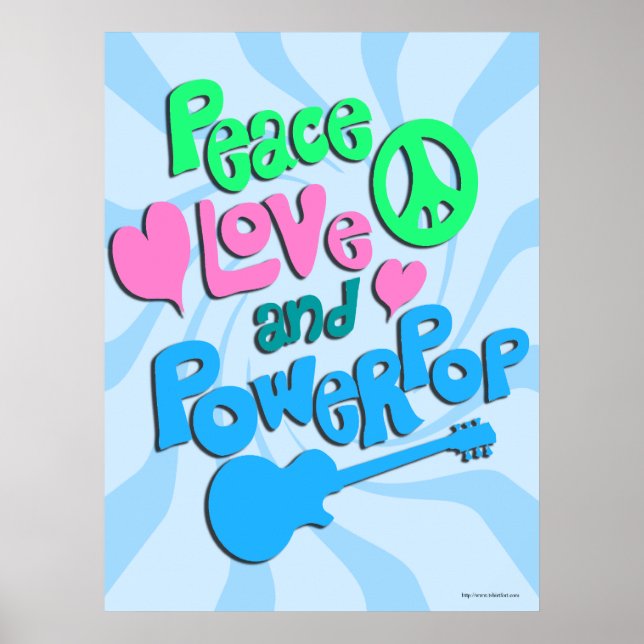 Peace Love and Powerpop Fun Muisc Theme Poster (Front)