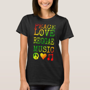 Peace, Love and Reggae Music Shirt Reggae