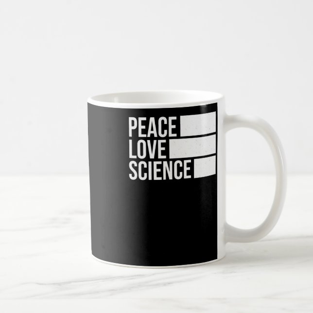 Peace Love And Science! Sticker2  Coffee Mug (Right)