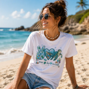 Peace, Love and Sea Turtles Summer Tri-Blend Shirt