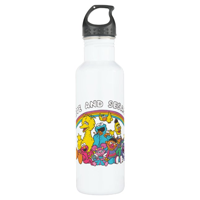 Peace, Love and Sesame Street 710 Ml Water Bottle (Front)