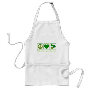 Peace, Love and Shamrocks Standard Apron