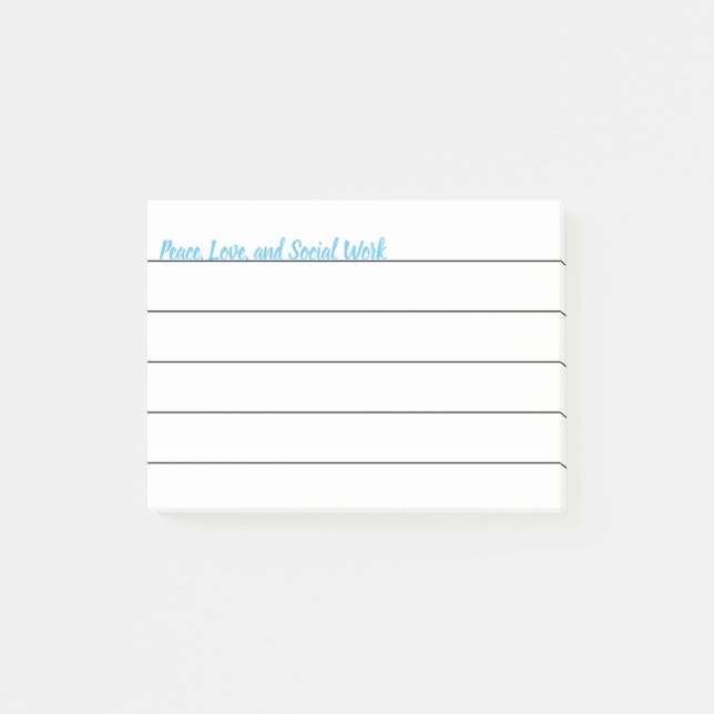 Peace, Love and Social Work Post-it Notes (Front)