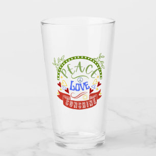 Peace, Love and Sunshine  Glass