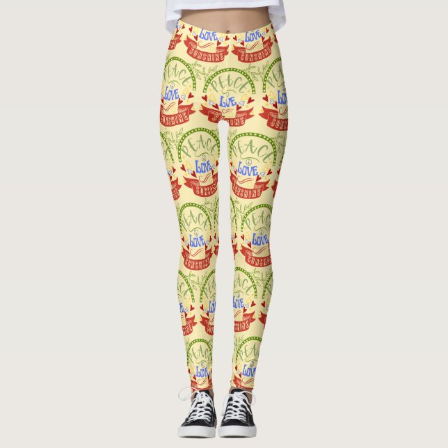 Peace, Love and Sunshine  Leggings (Front)