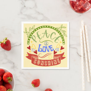 Peace, Love and Sunshine Napkin