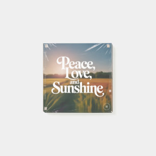 Peace, Love, And Sunshine Post-it Notes