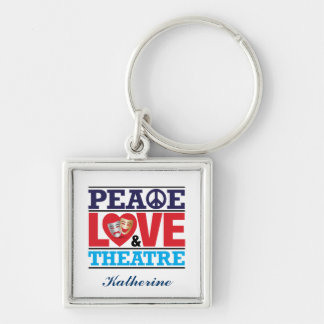 Peace, Love and Theatre Keychain