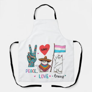 Peace Love and Trans LGBTQ Transgender Apron