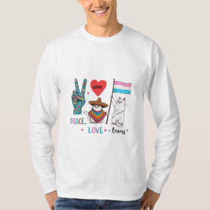 Peace Love and Trans LGBTQ Transgender T-Shirt