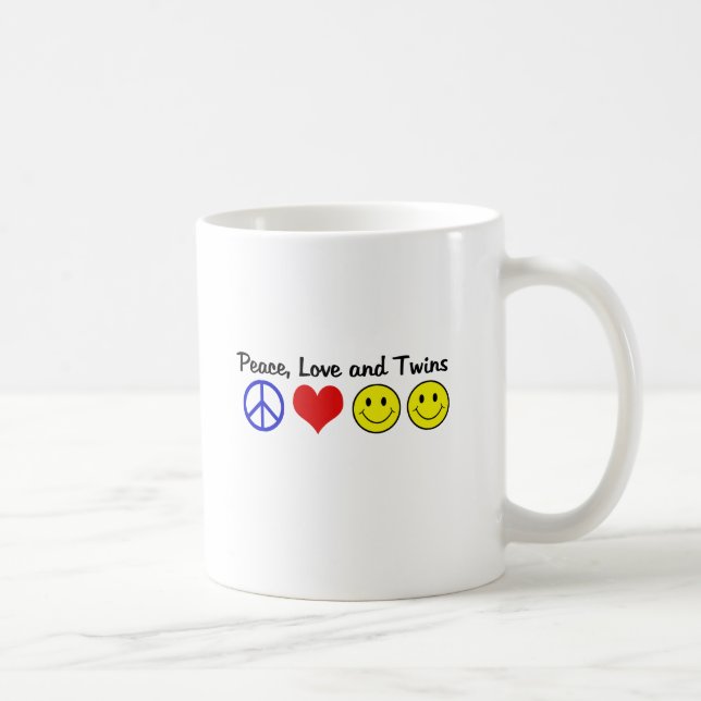 Peace Love and Twins Coffee Mug (Right)