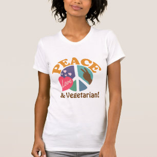 Peace Love and Vegetarian T-Shirt