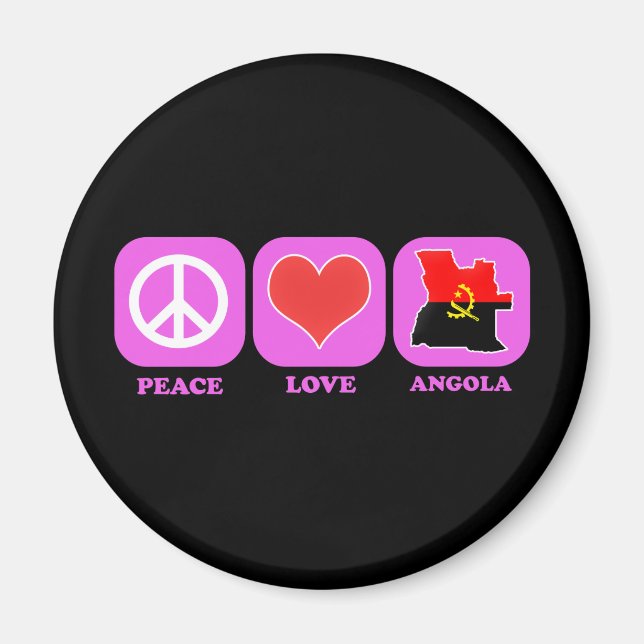 Peace Love Angola Magnet (Front)