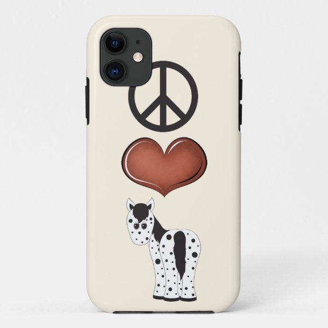 Peace Love Appaloosa Horse iPhone 5 Case (Back)