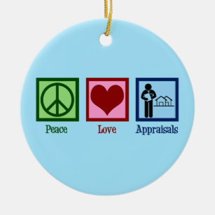 Peace Love Appraisals Ceramic Tree Decoration