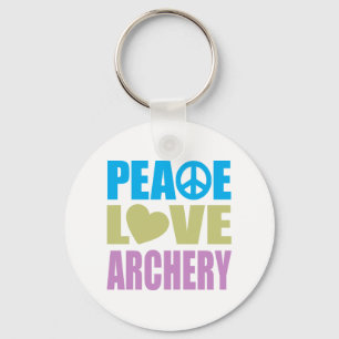 Peace Love Archery Key Ring
