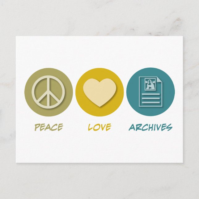 Peace Love Archives Postcard (Front)