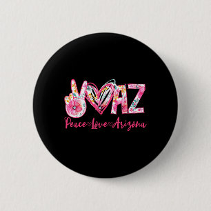 Peace Love Arizona Floral Vintage Arizona Pride 6 Cm Round Badge
