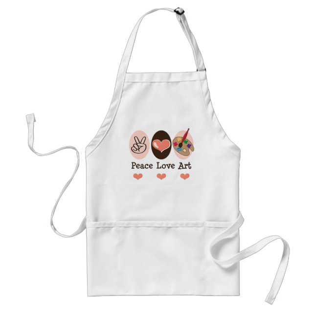 Peace Love Art Apron (Front)