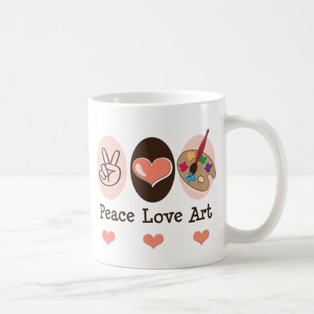 Peace Love Art Mug (Right)