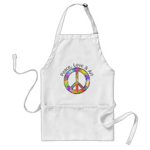 Peace, Love & Art Peace Sign Standard Apron
