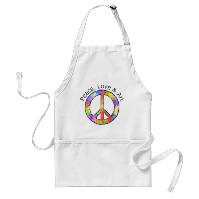 Peace, Love & Art Peace Sign Standard Apron (Front)