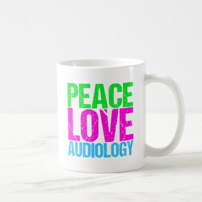 Peace Love Audiology Coffee Mug (Right)